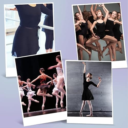 Yolev Women's Ballet Wrap Skirt Chiffon Dance Wrap Skirt with Adjustable Waist Tie Gymnastics Ballet Skirts for Women thumbnail 7