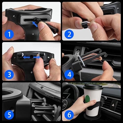 MOPUBZO 2 Stück getränkehalter Auto mit Auto Getränkehalter Untersetzer – Universell & Verstellbar, becherhalter Auto, Belüftungs Flaschenhalter Auto Für Aschenbecher, Kaffeebecher Und Getränkedose thumbnail 6