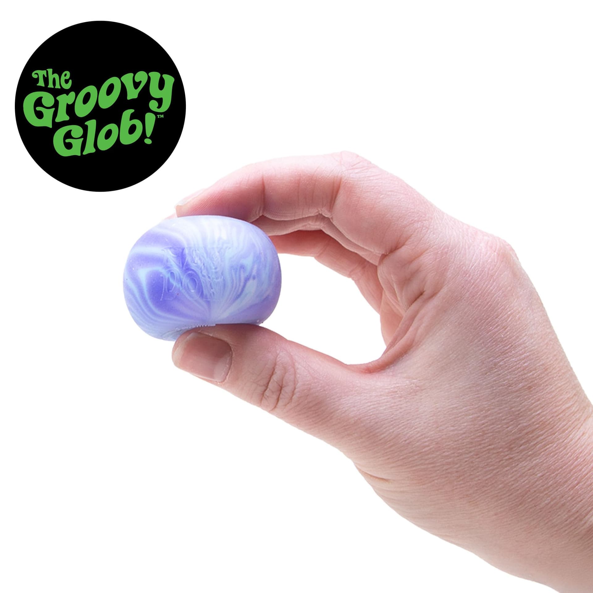 Nee Doh Swirl Teenie Multipack, 4 Assorted Colours/Styles Per Pack - Dough Till, Transparent with Marble Swirls Painted Inside thumbnail 6