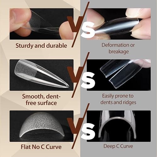 UNA GELLA Stiletto XXL Nail Tips No Need File Extra Long Stiletto Nails Full Cover 120PCS Long Almond Gel Nail Tips Pre-buff Press on Fake Nails for Gel Nail Extension Home DIY Salon 12 Size thumbnail 4