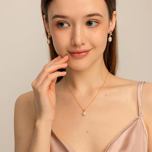 Cowlyn Dainty Pearl Choker Necklace for Women 14K Gold Plated Beaded Chain Necklace, Handmade Trendy Jewelry Gifts for Wedding Birthday thumbnail 2