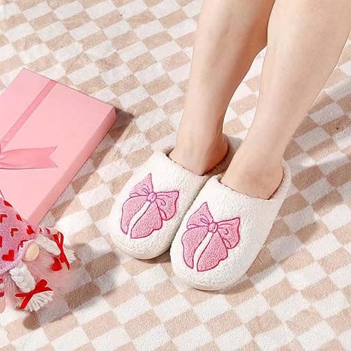 Aucomfo Comfy House Slippers For Women Men, Ladies Fuzzy Bedroom Slippers,indoor Outdoor Memory Foam Shoes thumbnail 2