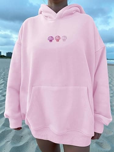Yiulangde Oversized Graphic Hoodies for Teen Girl Women Cute Y2k Letter Flower Pullover Tops Aesthetic Preppy Sweatshirts thumbnail 2