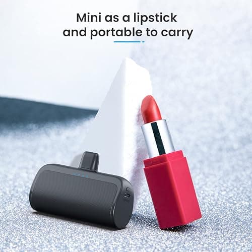 Mini Portable Charger Power Bank for iPhone,5200mAh Portable Phone Charger, Ultra-Compact PD Fast Charging Battery Pack Compatible with iPhone 14/14 Plus/Pro Max/13/12/12 Mini/11/XS/XR/X/8/7/6/6s - A-A--Black thumbnail 5