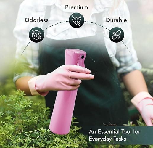 VIGOR PATH Continuous Spray Bottle for Hair – Fine Mist Mister for Hairstyling, Cleaning, Plants, Pets, Barbers, Salons, and Essential Oil Applications (300ml/10 oz) Pink thumbnail 5