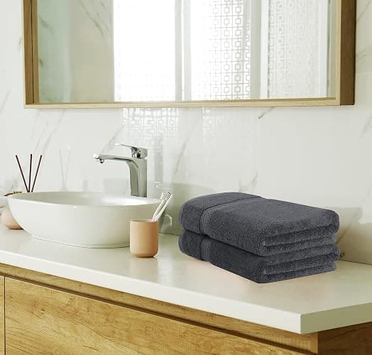 Utopia Towels 8 Piece Luxury Towel Set – Majestic Plush, Super Absorbent & Quicker-to-Dry, Thick 100% Ring Spun Cotton Towels for Bathroom, Spa & Hotel – 2 Bath, 2 Hand, 4 Washcloths, Grey thumbnail 6