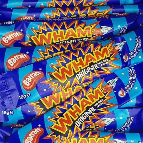 Wham Raspberry Chew Bars – Full Box of 60 Original Retro Sweets | Fizzy, Fruity, Tangy Candy Treats | British Nostalgic Favourites | Party Bag Fillers & Sweet Shop Bulk Box thumbnail 5