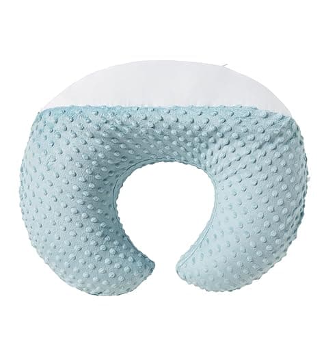DONOMILO Nursing Pillow and Positioner Breastfeeding and Bottle Feeding, Propping Baby, Tummy Time, Sitting Support for Baby Boy Baby Girl, with Removable Dots Cover (Cloud Blue) - Cloud Blue - 22 X 17.7 X 5.9 Inch