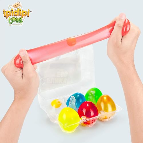 IPIDIPI TOYS Colorful Squishy Eggs Stress Ball - Multicolor Clear Egg Yolk, Yolk Balls for Kids - Birthday Party Favors, Classroom Prizes, Goodie Bags Stuffers for Kids - Assorted Colors, Pack of 6 thumbnail 9