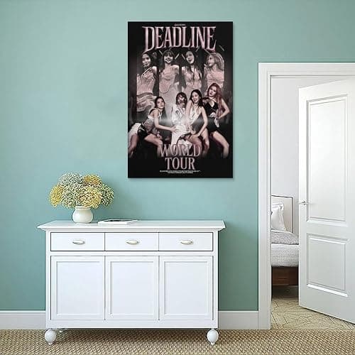 GOMFQUMVY Blackpink Poster Music Tour Live Band Kpop Group Vintage Retro Cover Für Zimmer, Ästhetische Leinwand-Wandkunst, Schlafzimmer-Dekor Posters 12x18inch(30x45cm) thumbnail 4