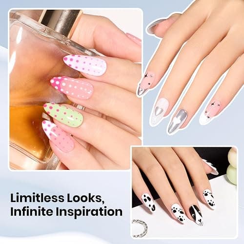 Beetles Nail Dotting Pen 4-in-1 Manicure Art Tools in Ballpoint Design with Size Marking and Pressing Head Double-end Nail Dotting Tool, Pefect for Dottings Painting Gems Chrome Powder DIY and Salon thumbnail 5