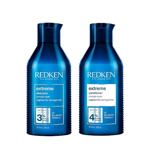 Redken Extreme Shampoo & Conditioner Set For Damaged Hair - Strengthens Hair and Repairs Breakage, Infused With Proteins, 10.1 Fl Oz (Pack of 2) - Image 1