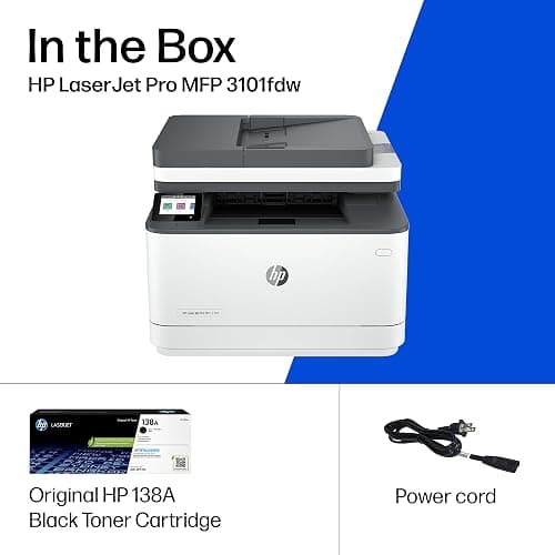 HP Laserjet Pro MFP 3101fdw Wireless Black & White All-in-One Laser Printer, Scanner, Copier, Fax, Best-for-Office (3G628F) thumbnail 8