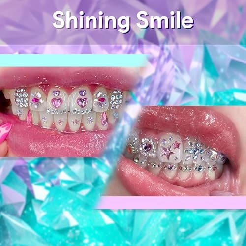 400 Pieces Brilliant Crystal Tooth Gem Kit for DIY Sparkling Smile Jewelry Making Kits thumbnail 4