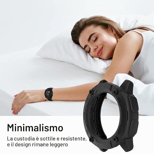 SumRioo Cover Compatibile con Garmin Instinct 2X, [Senza Pellicola Protettiva] Custodia in TPU Flessibile Morbido Custodia Durevole per Garmin Instinct 2X, Nero thumbnail 6