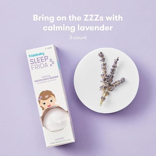 Frida Baby Natural Sleep Bath Bombs, Lavender Essential Oil Bath Bombs for Bedtime, Relaxing & Calming Shower Bombs with Aromatherapy Oil for Better Sleep thumbnail 2