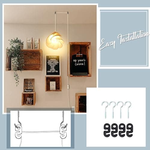 JACKYLED Extension Hanging Lantern Cord Cable 2-Pack 20ft UL 360W with E26 E27 Socket On/Off Button Pendant Lighting thumbnail 9