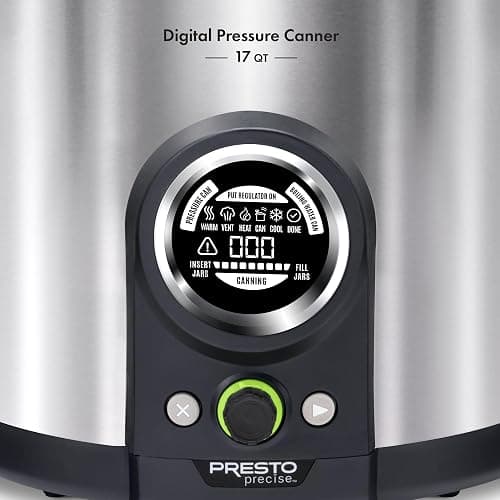 Presto 02152 17-Quart Digital Pressure Canner - Digital Display, Waterbath Capable, 10 Built-In Safety Features, Recipe Book, Stainless Steel thumbnail 6