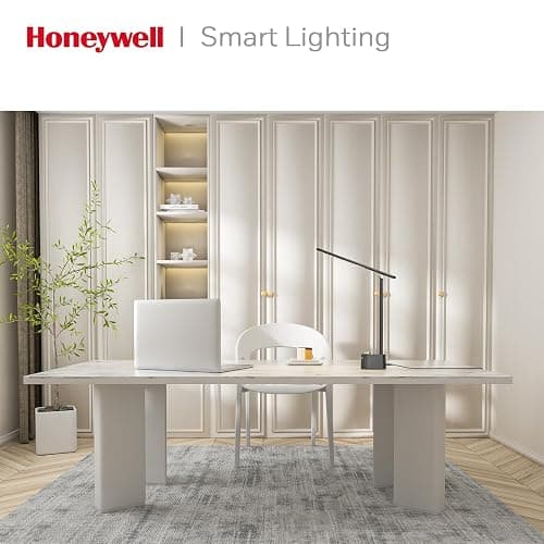 Honeywell Sunturalux™ LED Desk Lamp with USB Charging Ports HWT-H01 - Stepless Dimmable Eye Caring Desk Light for Home Office Bedroom Bedside College Dorm, Foldable Table Lamp Reading Lamp Black thumbnail 7