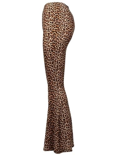 SSOULM Women's Stretchy Wide Leg High Waist Bell Bottom Flare Pants with Plus Size thumbnail 4