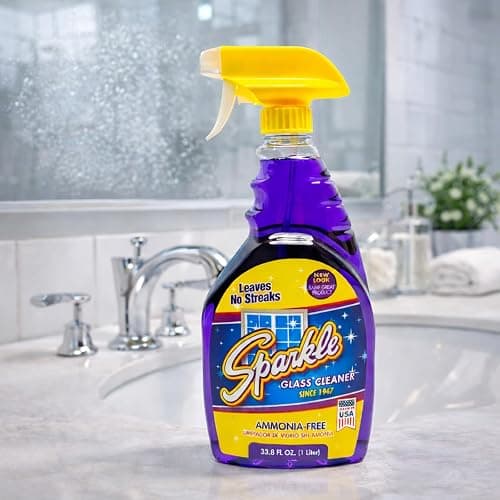 Sparkle Ammonia-Free Glass Cleaner Refill, Heavy Duty Streak-Free Window & Mirror Cleaner Spray, Original Formula, 2L Bottle (Pack of 1) thumbnail 5