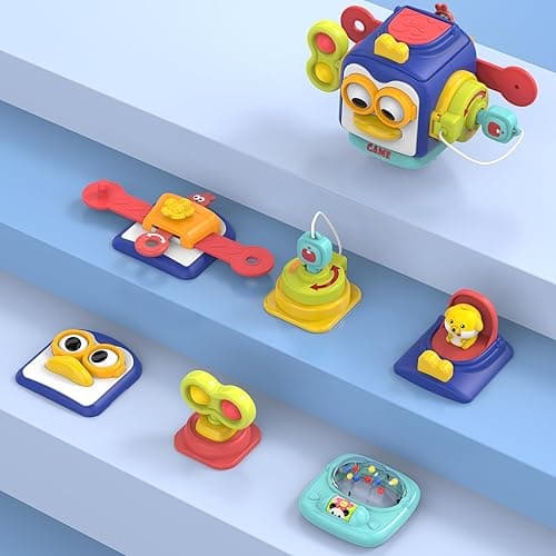 TOHIBEE Montessori Toys for 1 Year Old, Sensory Toys for Toddlers 1-3, Activity Busy Cube Travel Baby Toys, 1 Year Old Boy Girl Gifts for 12-18 Months Toddler Learning Toys - A thumbnail 2
