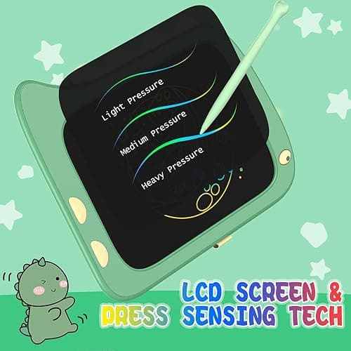 ORSEN 8.5 Inch LCD Doodle Board Tablet Toy - Green Dinosaur Drawing Pad for Kids 2-6 Years Old - Christmas and Birthday Gifts thumbnail 4