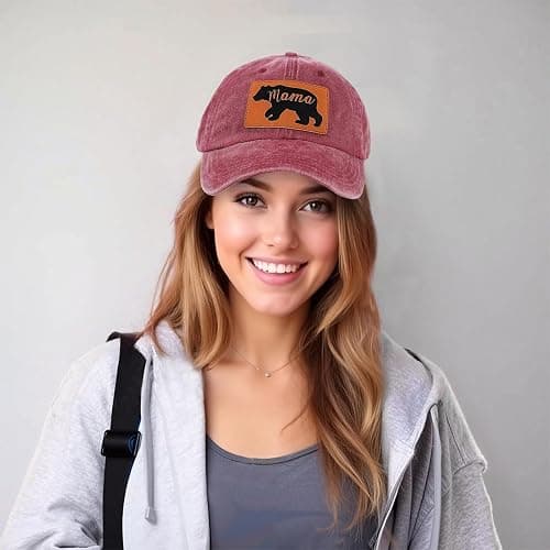 Mama Bear Hats, Baseball Mom Hat Gifts Mama Hats for Women, Adjustable Embroidery Baseball Hat thumbnail 6