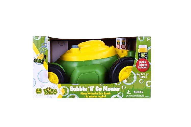John Deere Bubble Lawn Mower for Toddlers, Bubble Blowing Machines, Indoor and Outdoor Gardening Toy, Birthday, Party Favor for Preschool Girls and Boys, No Batteries Required, 2+ thumbnail 6