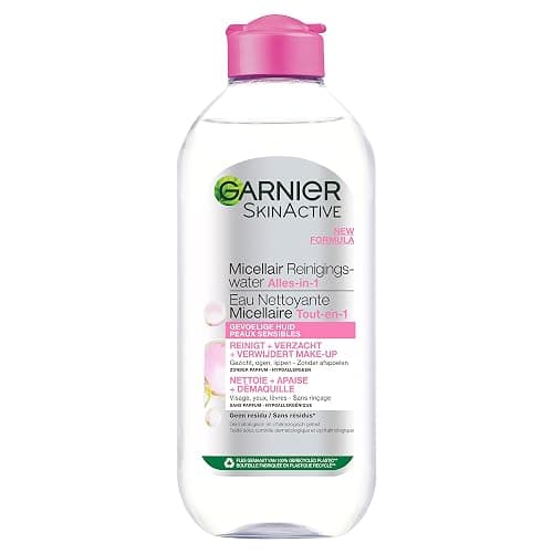 Garnier SkinActive Micellar-Reinigungswasser für empfindliche Haut – Milde Gesichtsreinigung – Sanfter Make-Up Entferner - 400ml - Image 1