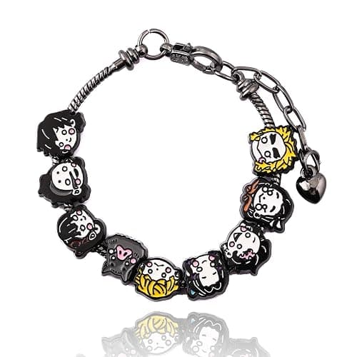 SONGCHANGJEWELRY Anime Slayer Beaded Bracelets Set – Tanjiro, Nezuko & Zenitsu Jewelry – Cosplay Gifts for Fans & Collectors - Image 1