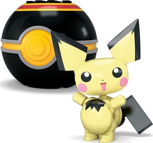 MEGA Pokémon Building Toys Set Pichu & Charmander with 40 Pieces, 2 Poseable Characters and Poké Ball, 2 Inches Tall, for Kids thumbnail 6