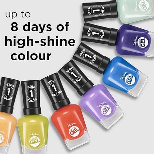 Sally Hansen Miracle Gel Salon Quality Nail Polish | Gel-Like Formula, Two-Step System, No UV Light Needed, Long Lasting | Opaque, Glossy | 668 Grand Cyan | Vibrant Blue Nail Polish thumbnail 10