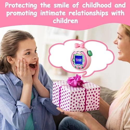 Seltureone for Tamagotchi Paradise Case with Cute Charm Lanyard and Two Screen Protectors, Scratch-Resistance Soft Silicone Bow Cover for Tamagotchi Paradise - Soft Pink thumbnail 7