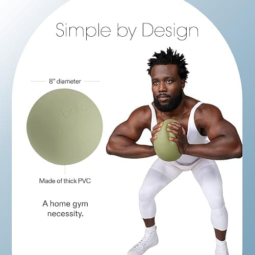 Bala Non-Weighted Exercise Ball - 8" Yoga Ball for Barre, Stretching, Strength & Core Training - Small Pilates Ball Workout Accessory with Mini Pump for Home Gym & Fitness Routines thumbnail 4