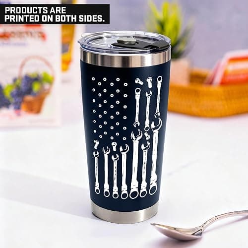 WITTSPOT Birthday Gifts for Men, Dad, Him, Handyman, Grandpa on Fathers Day, Christmas - Dads Birthday Gift Ideas - Cool Mens gifts Ideas, Mens Birthday Gift Ideas - Stainless Steel Men Tumbler 20Oz thumbnail 2