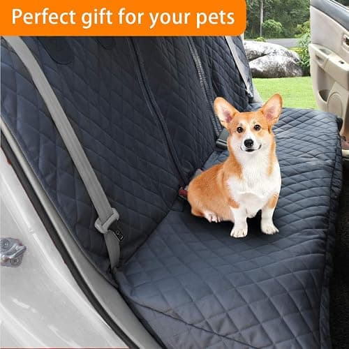 Honest Dog Car Seat Covers, Dog seat Cover with Side Flap for Cars, Trucks, and Suv's - Waterproof & Nonslip Pet Seat Cover for Backseat thumbnail 8