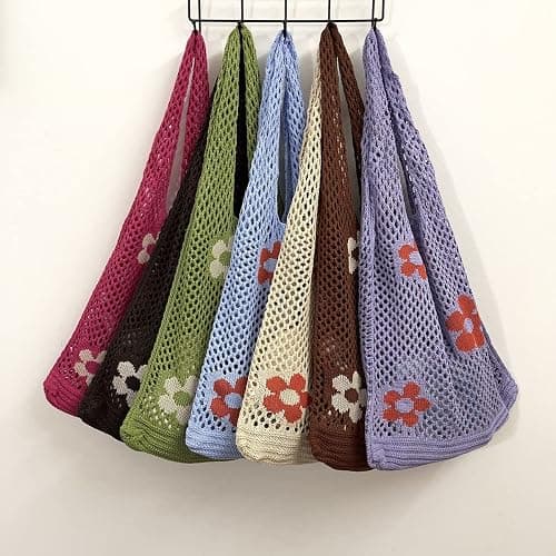 Hobo Tote Bag for Women - Contrast Color, Large Capacity, Knitted, Trendy thumbnail 5