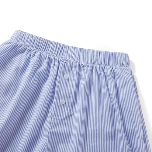 Seyurigaoka Women Striped Boxer Shorts Y2k Pinstriped Lounge Shorts Button Front Pajama Bottoms 2024 Summer Going Out Shorts thumbnail 7