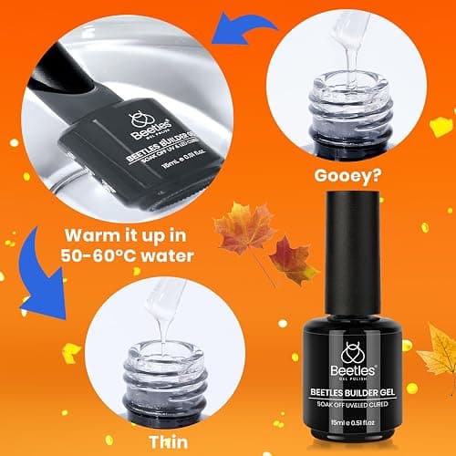 Beetles Clear Builder Gel for Nails 7 in 1 Nail Builder Strengthener Gel Clear Color Builder Extension Nail Gel for Holiday Nail Art Design for Girls thumbnail 7