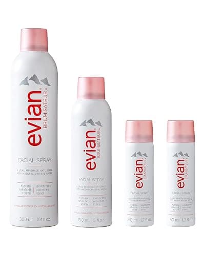 BRUMISATEUR Evian Facial Spray 24/7 Kit - Hydrating Mineral Water Mist for Face & Skin - Refreshes Makeup, Sets, & Tones - Travel-Friendly Sizes for Daily Moisture Boost - Image 1