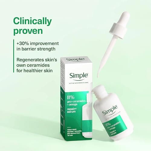 Simple Repair+ 11% Pro-Ceramides + Omega Serum skin care suitable for all skin types for restored and nourished skin 30 ml thumbnail 3