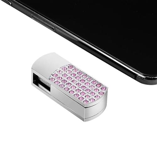 GARRULAX USB Flash Drive, 16GB/32GB/64GB/128GB USB2.0 Rotatable Memory Stick Date Storage Pendrive Thumb Drives U Disk(64GB,Pink) thumbnail 3