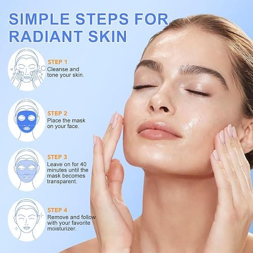 Collagen Face Mask, Deep Collagen Anti Wrinkle Lifting Mask Collagen Mask Overnight, 6 Pack thumbnail 5