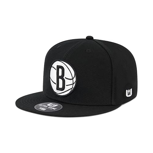 Ultra Game Men NBA Official Twill Snap Back Ultimate Black Baseball Cap Hat - Image 1