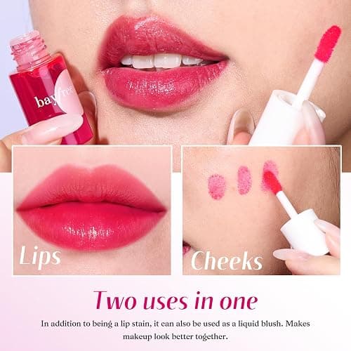 bayfree Lip Tint Stain Set, Lip Stain Long Lasting Waterproof, Lightweight, Non-sticky, Transfer-Proof, Matte Finish (fruit land) thumbnail 6