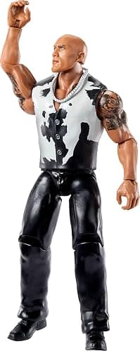 Mattel WWE The Rock Action Figure, Main Event Series #156, 6-inch Collectible Superstar with 14 Articulation Points & Life-Like Look thumbnail 4