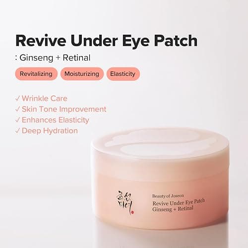 Beauty of Joseon Revive Under Eye Patch Retinal Ginseng for Puffy Under Eye Bag Masks Collagen Peptide Korean Skincare for Women and Men, 60 Sheets 30 Pairs thumbnail 2