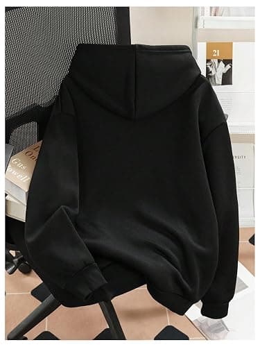 RoseSeek Girl's Bow Graphic Long Sleeve Hoodie Hooded Neck Casual Sweatshirt Pullover Tops thumbnail 2