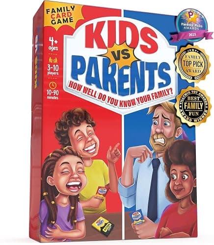 Kids VS Parents – A Hilarious Family Game with Conversation Starters & Fun Challenges – Card Game for Kids, Teens & Adults | Perfect for Game Night, Travel, or Gifts - Image 1